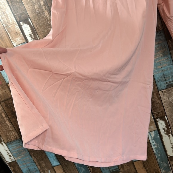 Large pink tie sleeve knee length zip back dress - Picture 4 of 14